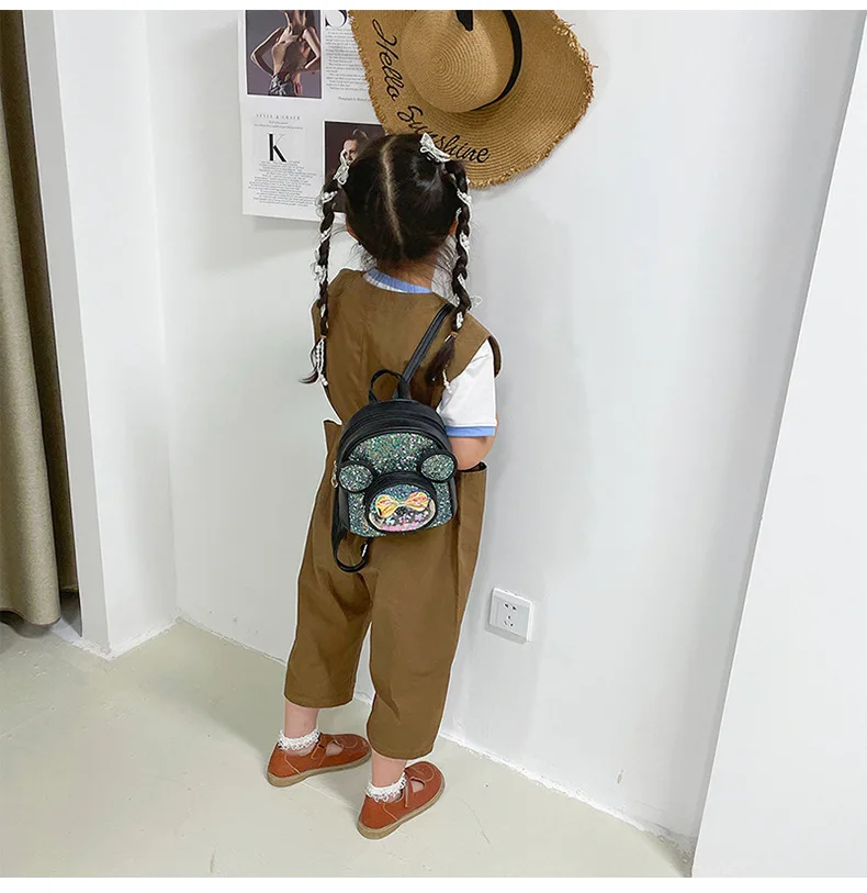 New Cute Children's Bag Fashion Sequin Kindergarten Backpacks for Baby Girls Cartoon Casual Schoolbag Princess Bag Girls Gifts