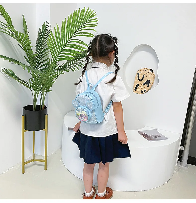 New Cute Children's Bag Fashion Sequin Kindergarten Backpacks for Baby Girls Cartoon Casual Schoolbag Princess Bag Girls Gifts