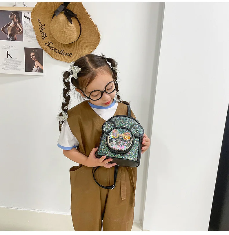 New Cute Children's Bag Fashion Sequin Kindergarten Backpacks for Baby Girls Cartoon Casual Schoolbag Princess Bag Girls Gifts