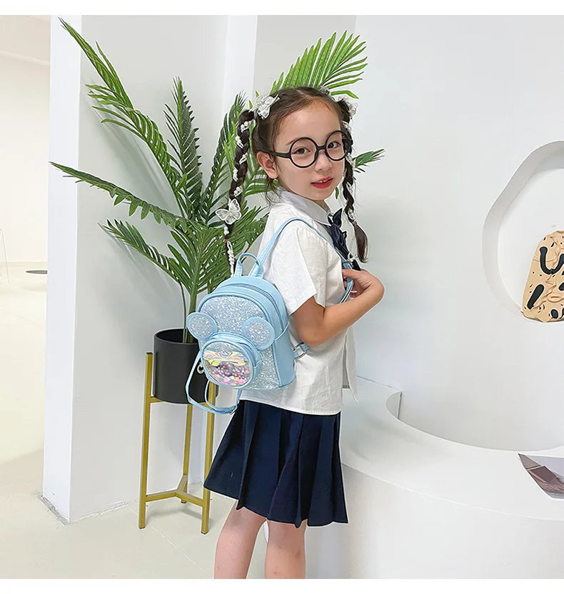 New Cute Children's Bag Fashion Sequin Kindergarten Backpacks for Baby Girls Cartoon Casual Schoolbag Princess Bag Girls Gifts