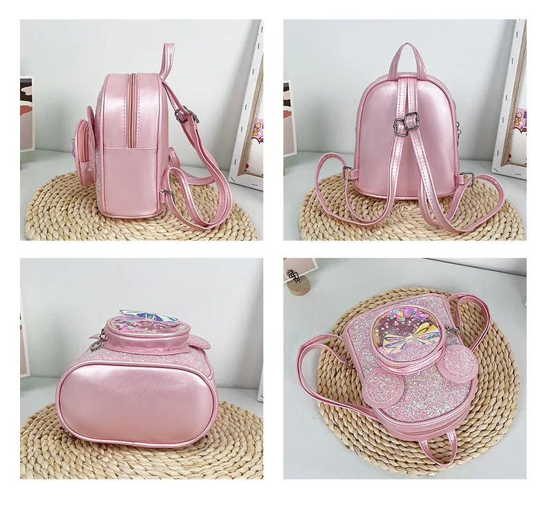 New Cute Children's Bag Fashion Sequin Kindergarten Backpacks for Baby Girls Cartoon Casual Schoolbag Princess Bag Girls Gifts