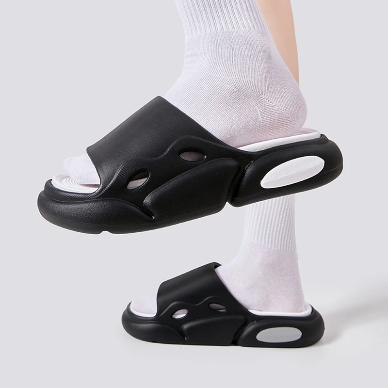 Sport Style Thick Bottom Slippers For Women Men Fashion Design Beach Platform Slides Woman Bathroom Non-Slip Flip Flops Female