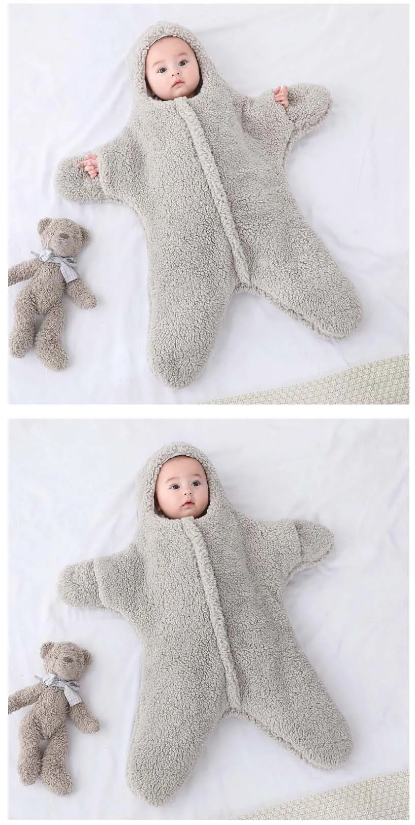 Newborn Baby Boy Girl Kids Cartoon Hooded Romper Jumpsuit Bodysuit Clothes Outfits Long Sleeve Playsuit Toddler One Piece Outfit