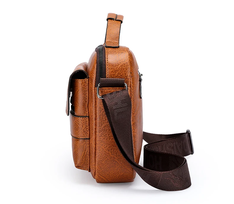 Luxury Brand Men's Crossbody Shoulder Bag For Husband Gift PU Leather Men Office Tote Business Messenger Side Bag Male Handbags