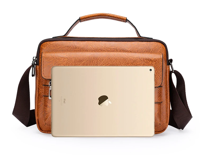 Luxury Brand Men's Crossbody Shoulder Bag For Husband Gift PU Leather Men Office Tote Business Messenger Side Bag Male Handbags