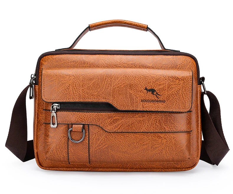 Luxury Brand Men's Crossbody Shoulder Bag For Husband Gift PU Leather Men Office Tote Business Messenger Side Bag Male Handbags