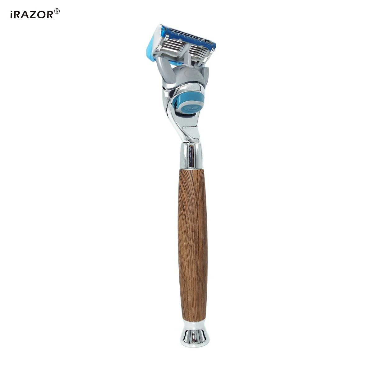 iRAZOR Classic 5 Layer Fusion Safety Razor Manual Man Shaver Barber Beard Grooming Tool Wood Grain Handle Man Birthday Gift
