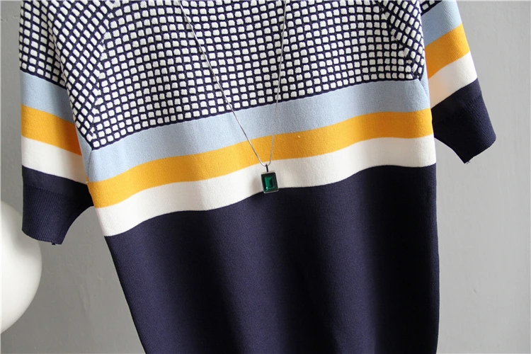 shintimes Blusas Mujer De Moda 2024 New Vintage Ladies Tops Striped Summer Blouse Pink Elasticity Short Sleeve Blue Women Blouse