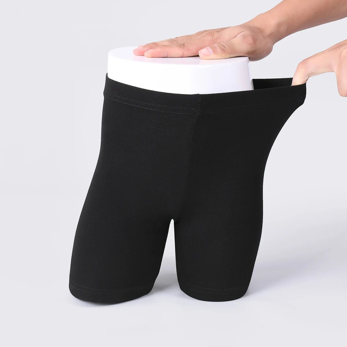 4pcs Comfy 95% Cotton Solid Short Leggings Set Slim Shorts For Girls Summer (Random Color) |