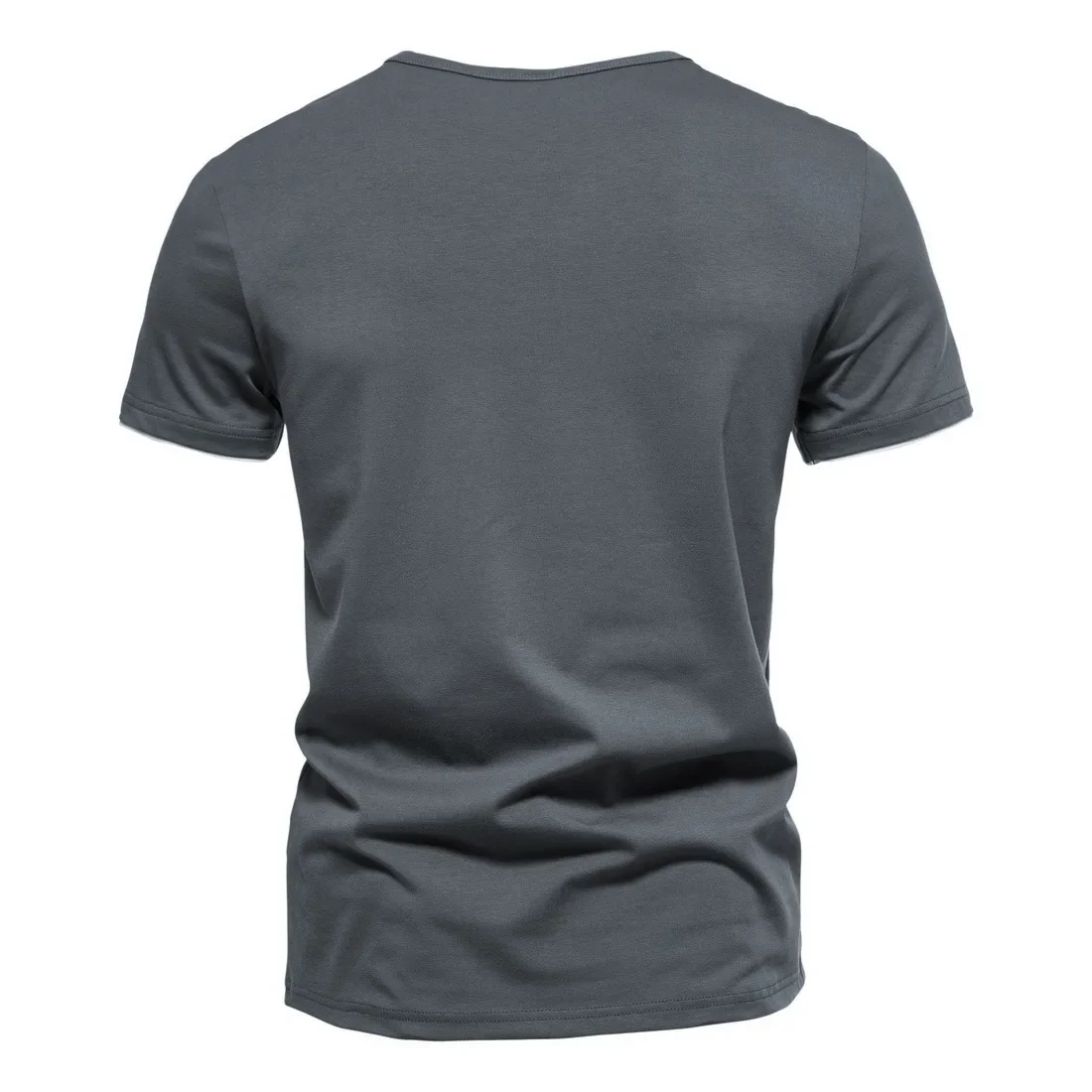 Summer Mens Short Sleeve Henley V-neck Lightweight TShirts Casual Cotton Slim Fit Basic Loose Fitness Sports Breathable Top