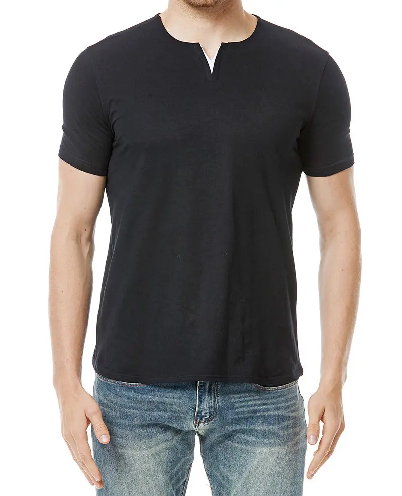 Summer Mens Short Sleeve Henley V-neck Lightweight TShirts Casual Cotton Slim Fit Basic Loose Fitness Sports Breathable Top