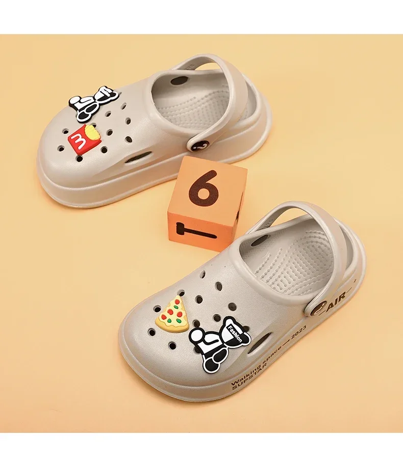 2-12y Kids Mules Clogs Summer Boys Girls Sandals Cartoon Many Colors Non-slip Comfortable Beach Slippers Children Garden Shoes