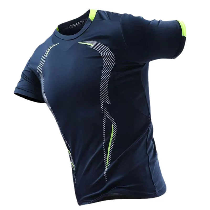 New Mens Breathable T Shirt Quick Dry Jogging TShirt Summer Men Training Tees Fitness Running Lightweight Solid Color Sweatwear