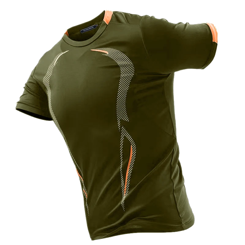 New Mens Breathable T Shirt Quick Dry Jogging TShirt Summer Men Training Tees Fitness Running Lightweight Solid Color Sweatwear