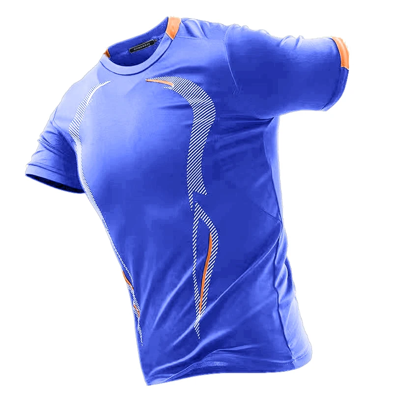 New Mens Breathable T Shirt Quick Dry Jogging TShirt Summer Men Training Tees Fitness Running Lightweight Solid Color Sweatwear