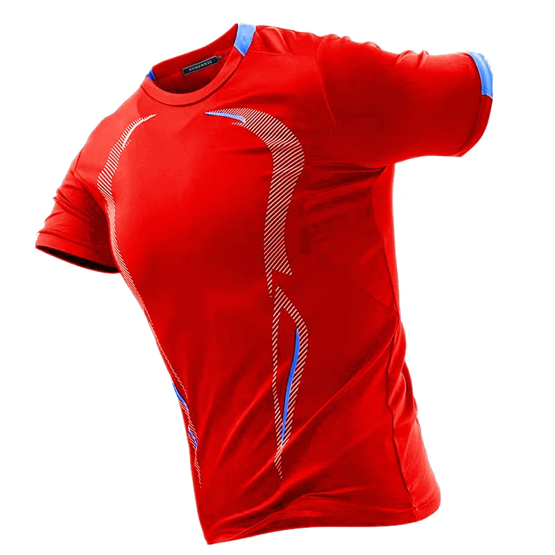 New Mens Breathable T Shirt Quick Dry Jogging TShirt Summer Men Training Tees Fitness Running Lightweight Solid Color Sweatwear