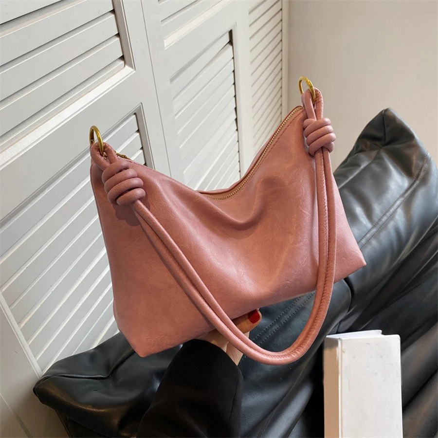 New fashionable women's bag, high-end soft leather texture, single shoulder bag, women's crossbody bag, geometric wide shoulder