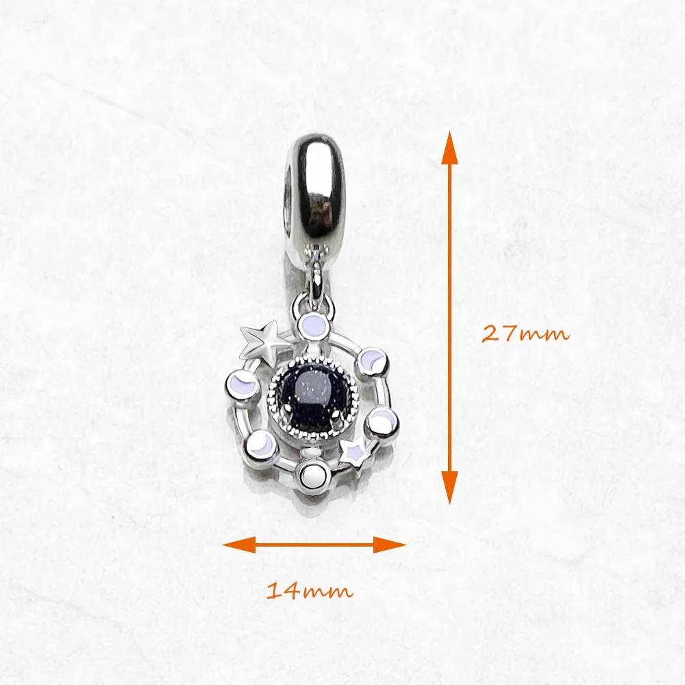 Moon Phase Charms Pendant European Handmade Lucky Jewelry For Loved Ones New Vintage Gift