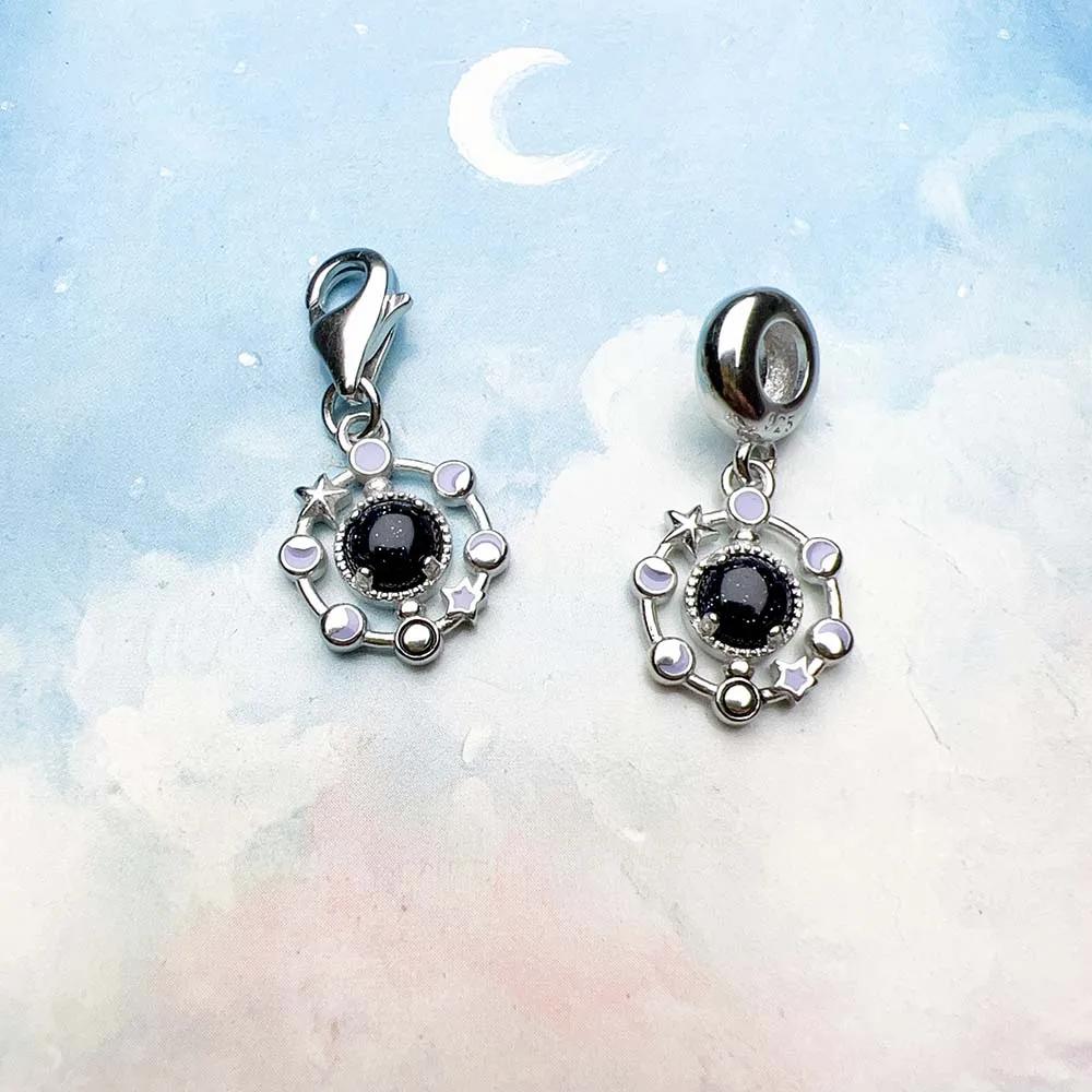 Moon Phase Charms Pendant European Handmade Lucky Jewelry For Loved Ones New Vintage Gift