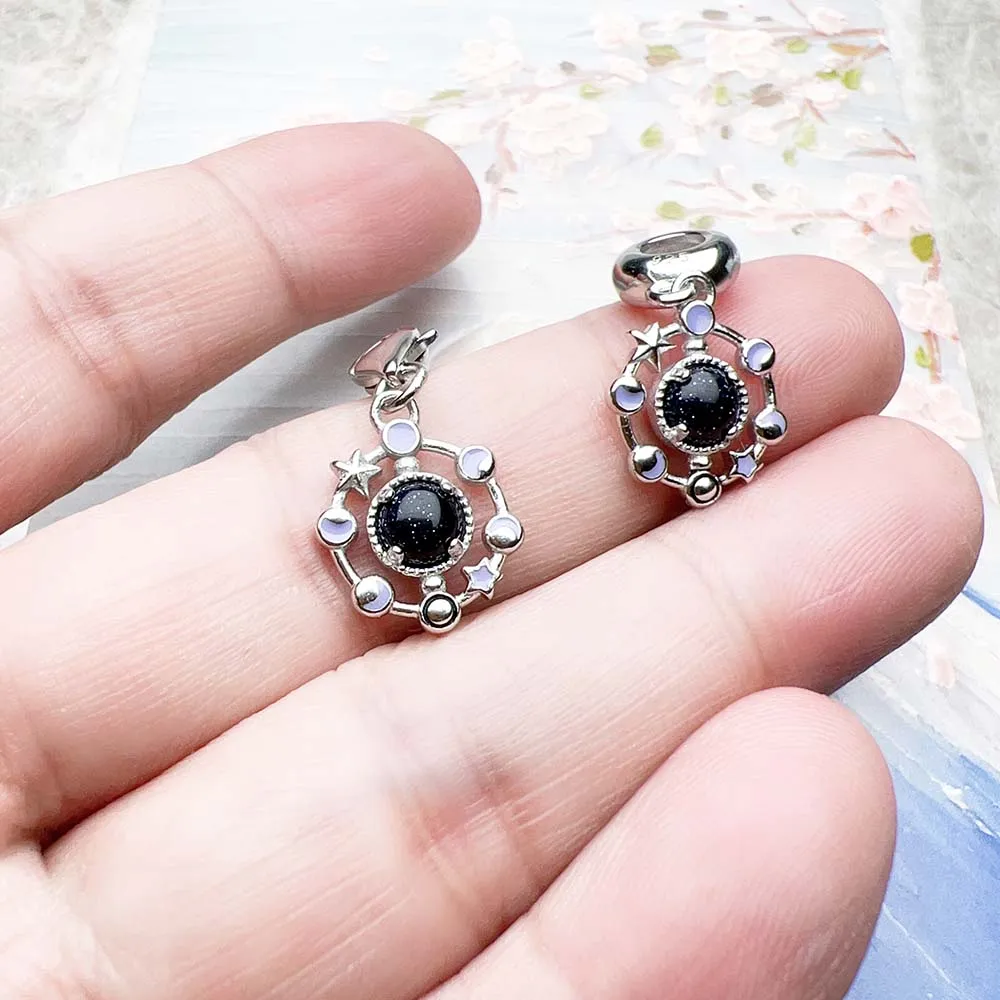 Moon Phase Charms Pendant European Handmade Lucky Jewelry For Loved Ones New Vintage Gift