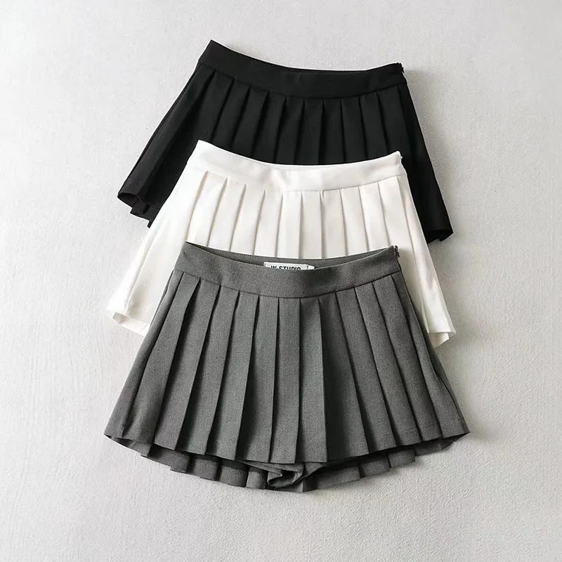 MEXZT Sexy Pleated Skirts Women Korean High Waist Mini Skirts JK Preppy Summer Fashion White Black Gyaru Tennis Extreme Skirt