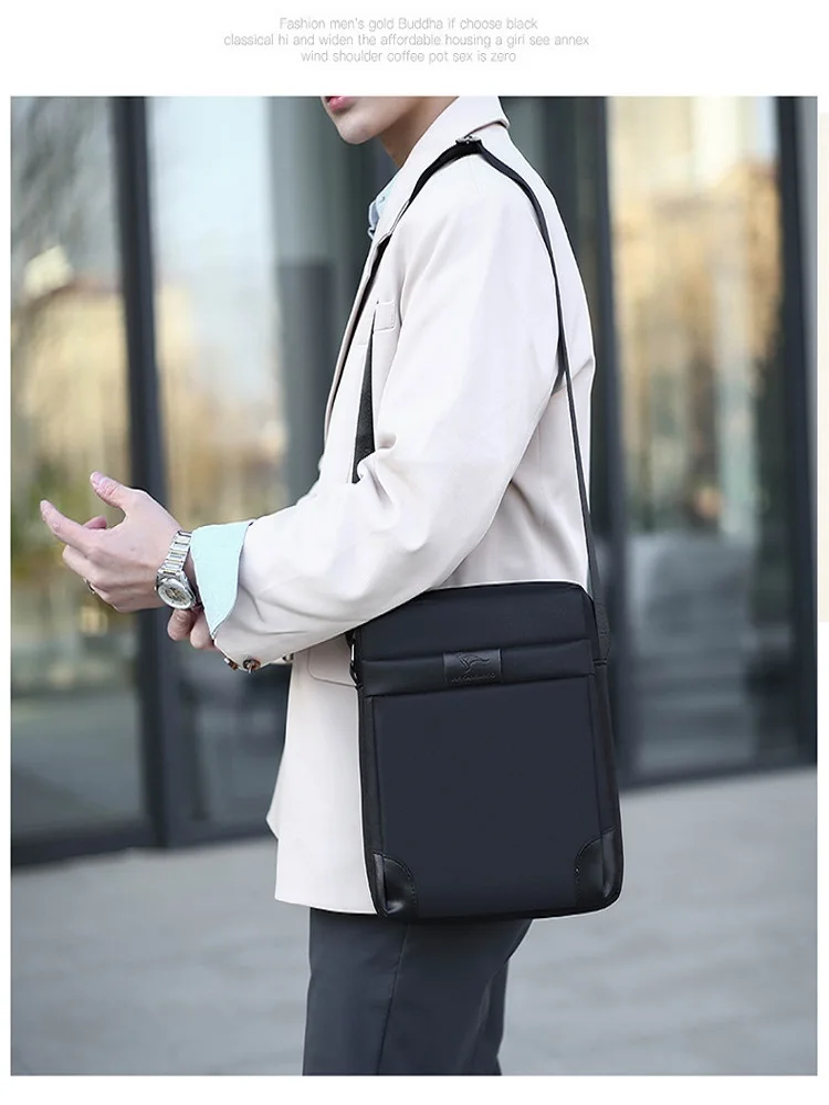 Summer Kangaroo Luxury Brand Men Crossbody Bags Oxford Vintage Messenger Bag Male Small Shoulder Bag For Man Business Handbag