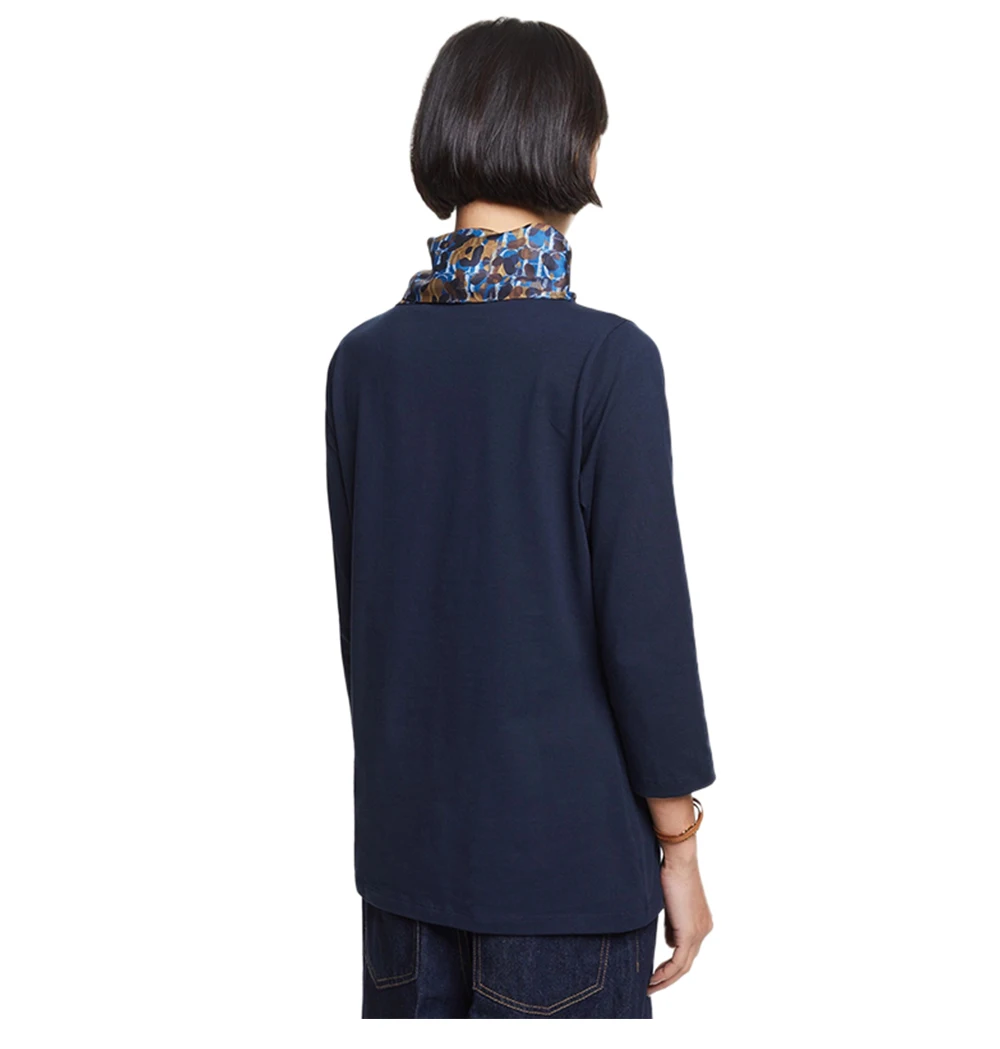 CHCH Women Fashion Sleeve T Shirt Elegant Casual Loose Bow Lace Up Tops 2024 Spring New Female Commute Streetwear