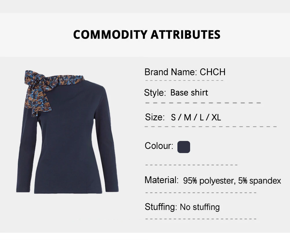 CHCH Women Fashion Sleeve T Shirt Elegant Casual Loose Bow Lace Up Tops 2024 Spring New Female Commute Streetwear