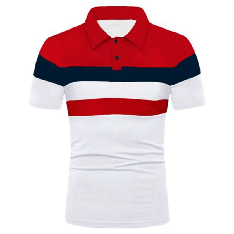 Summer Luxury Polo Shirt Mens Polo Large T Shirts Stritching Shorts Sleeve Turn-down Collar Business Tee Shirt Sweatwear 6XL