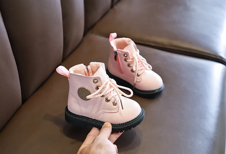 Children's Boots For Boys Girls Fashion Kids Ankle Snow Boots Rubber Outsole Autumn Winter Warm Classic For Toddlers Big Kids