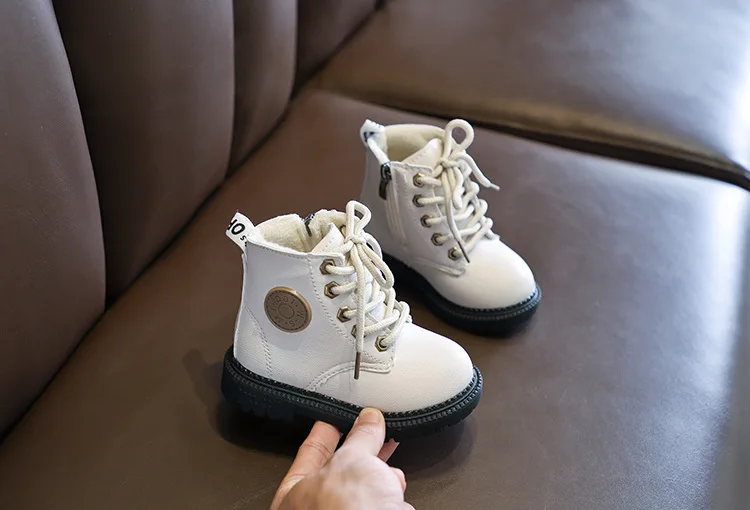 Children's Boots For Boys Girls Fashion Kids Ankle Snow Boots Rubber Outsole Autumn Winter Warm Classic For Toddlers Big Kids