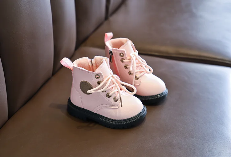 Children's Boots For Boys Girls Fashion Kids Ankle Snow Boots Rubber Outsole Autumn Winter Warm Classic For Toddlers Big Kids
