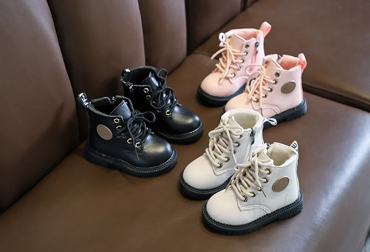 Children's Boots For Boys Girls Fashion Kids Ankle Snow Boots Rubber Outsole Autumn Winter Warm Classic For Toddlers Big Kids
