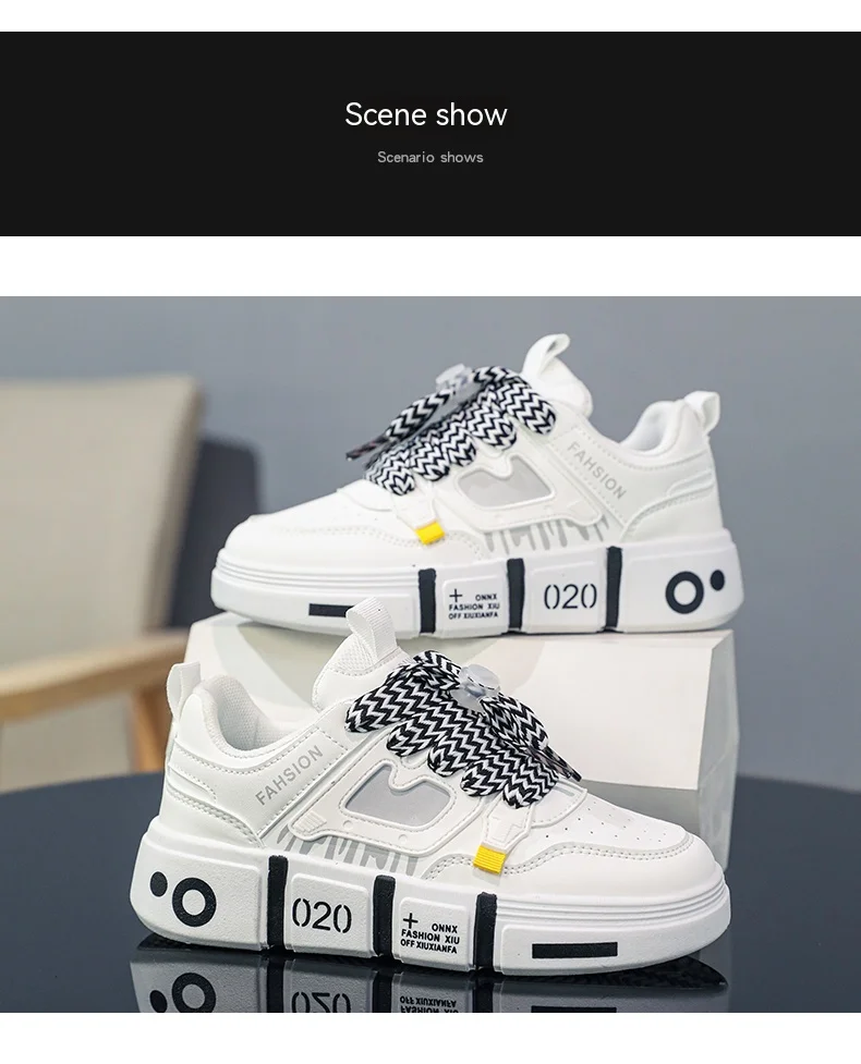 New Family Shoes Children's Shoes Small White Shoes Student Shoes Sports Shoes Boys Casual Board Shoes
