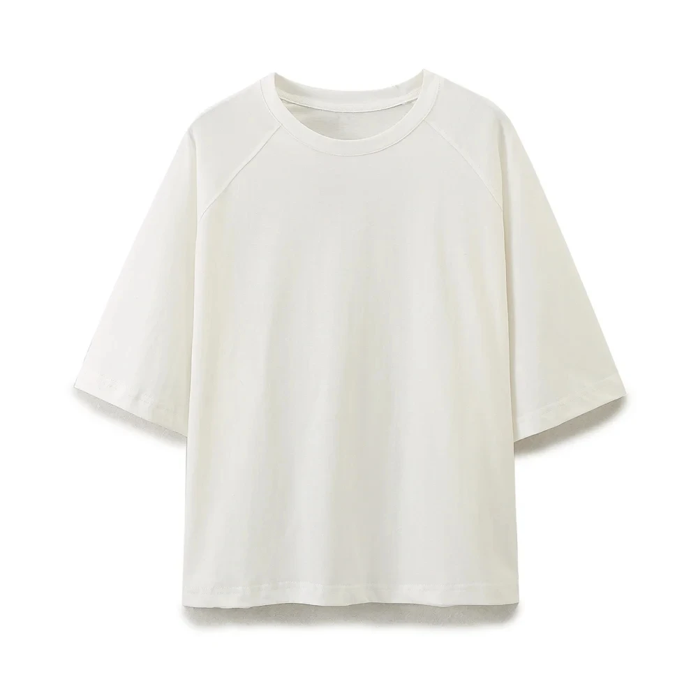 HH Women Short Sleeve T-Shirts O Neck Loose Casual Top Simple Basic 2024 Summer New Woman Chic Tops Solid T Shirt