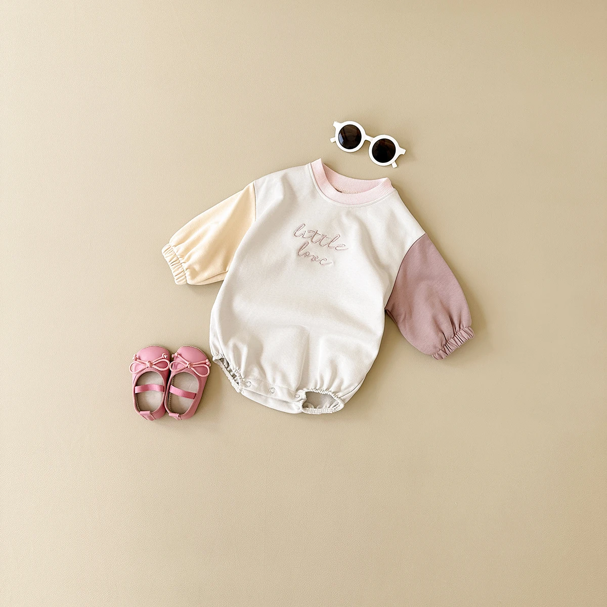 2024 Newborn Baby Romper Cotton Casual Boys Girls Jumpsuit Spring New Color Block Pullover Button Children Clothing 0-18M
