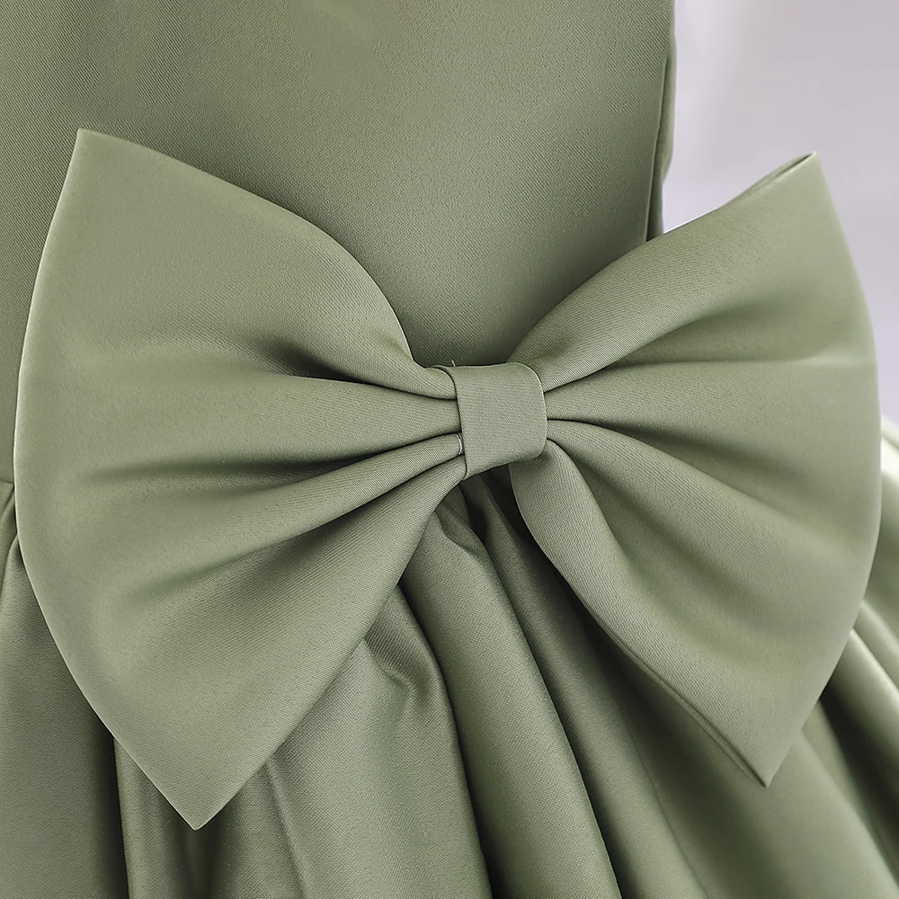 Big Bow Baby Girls Party Dress Toddler 1st Birthday Baptism Princess Kids Dresses for Girl White Wedding Prom Christmas Costumes