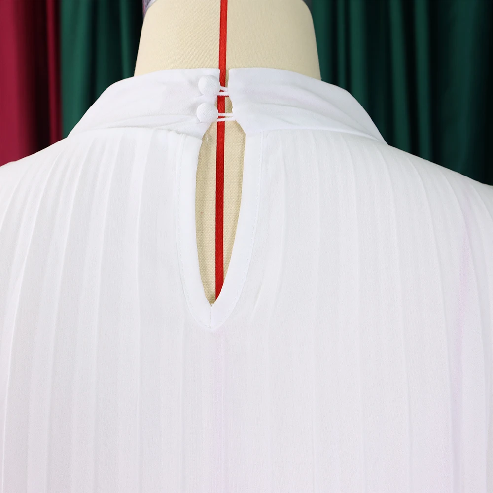 Chiffon Dress for Women Elegant 2024 New Round Neck Batwing Sleeve Loose Knee Length Luxury African Birthday Party Dinner Dress