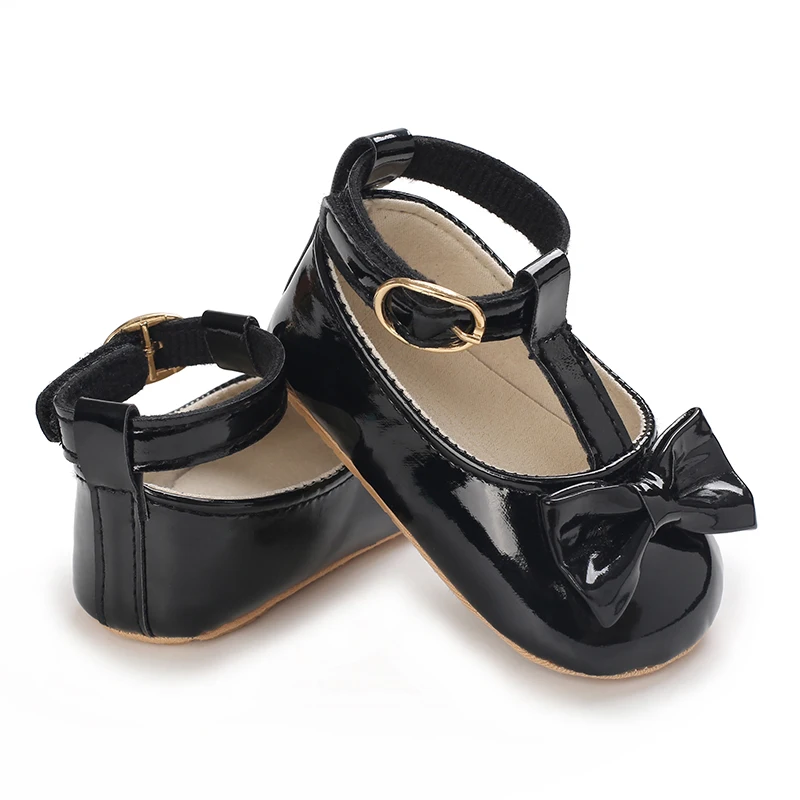 HAIZHIW Fashion PU Leather Baby Princess Shoes Newborn Girls Moccasins Shoes Rubber Sole Prewalker Non-slip Summer First Walkers
