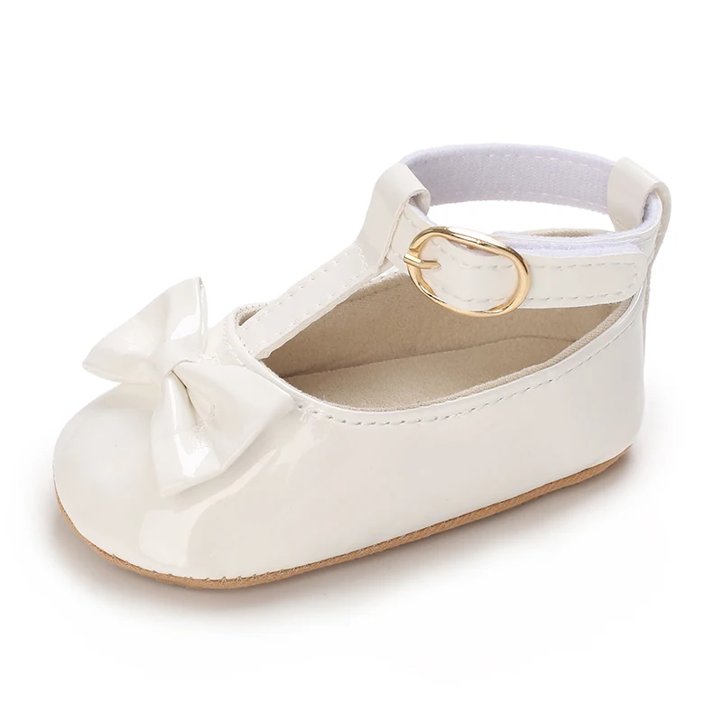 HAIZHIW Fashion PU Leather Baby Princess Shoes Newborn Girls Moccasins Shoes Rubber Sole Prewalker Non-slip Summer First Walkers