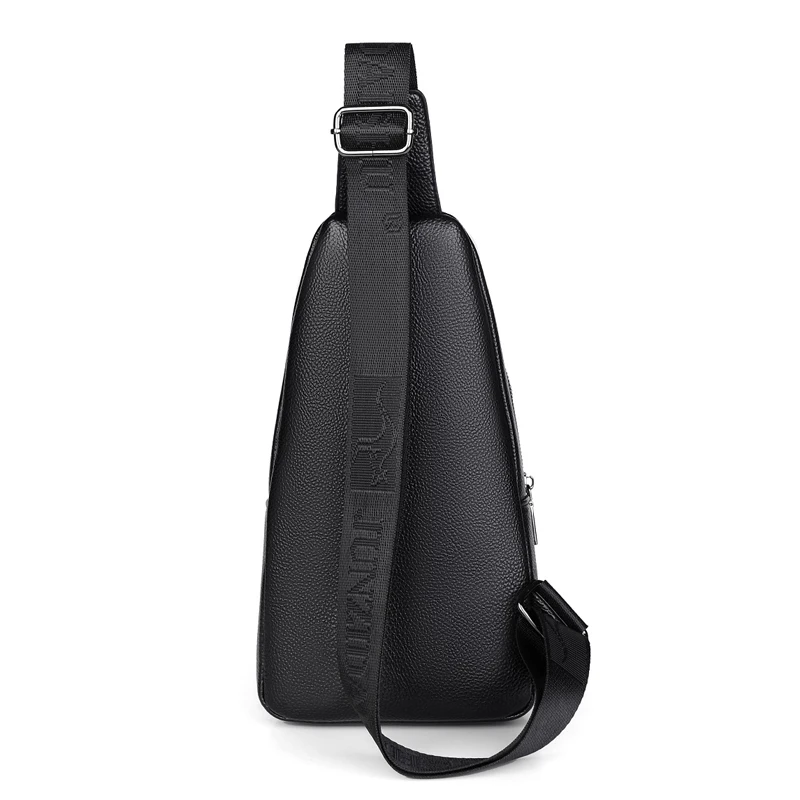 Men's Chest Pack Crossbody Bag Luxury Design Durable PU Leather Handbag Chest Bag Vintage Leisure Men's Handbag Shoulder Bag
