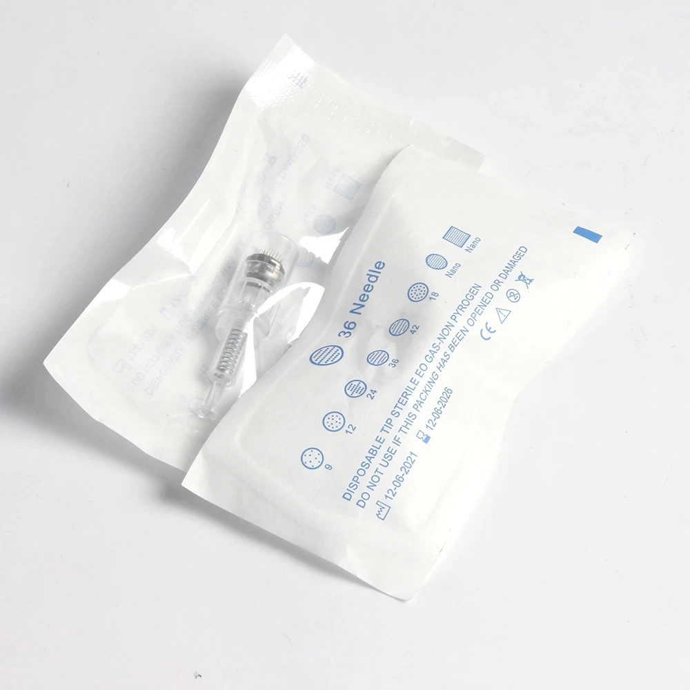 50pcs 12pin/36pin Round Nano Microneedling DermaPen Needles Screw Cartridge Replacement Heads Tattoo Nano Micr Needle