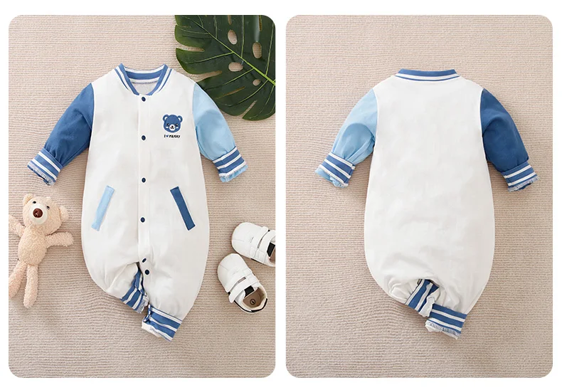 Boys Girls Outfit Cartoon Bear Baby Infant Clothes Toddler Onesie Costume Romper Jumpsuit 0-18 Months Long Sleeve Newborn Trendy