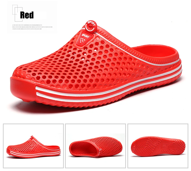YRZL Summer Men Sandals Light EVA Men's Casual Shoes Hole Shoes Clogs Lovers Home Garden Outdoor Male Beach Flat Slippers