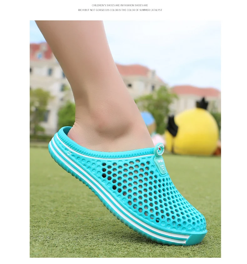 YRZL Summer Men Sandals Light EVA Men's Casual Shoes Hole Shoes Clogs Lovers Home Garden Outdoor Male Beach Flat Slippers