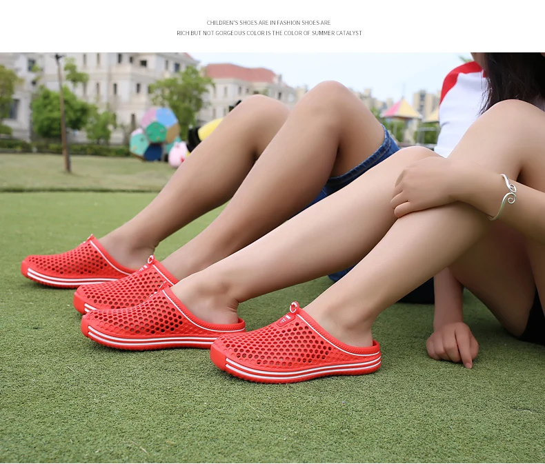 YRZL Summer Men Sandals Light EVA Men's Casual Shoes Hole Shoes Clogs Lovers Home Garden Outdoor Male Beach Flat Slippers