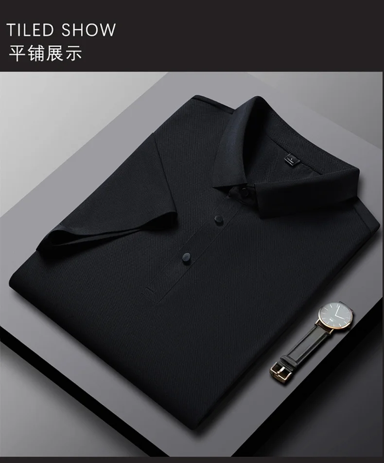 YJKVUR 2026 Summer New Polo Shirt Men 3 Buttons Casual Work T Shirts Quick Dry Short Sleeve Golf Shirt High Quality Plus Size