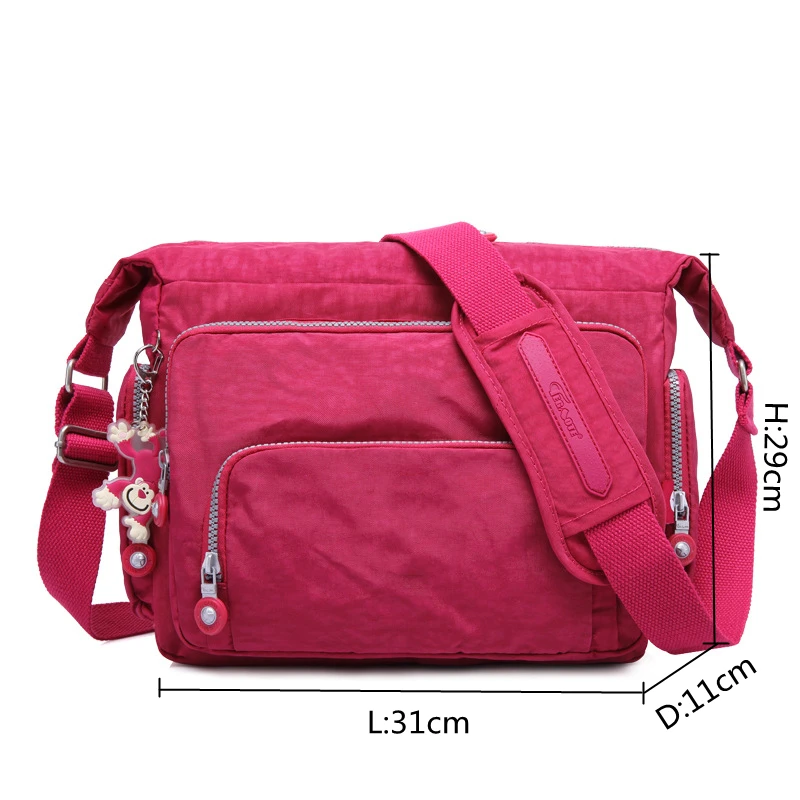 High Quality A4 Men Women Shoulder Messenger Bag Cross Body Large Capacity Purse Waterproof Lightweight Blue Purple Red M1304
