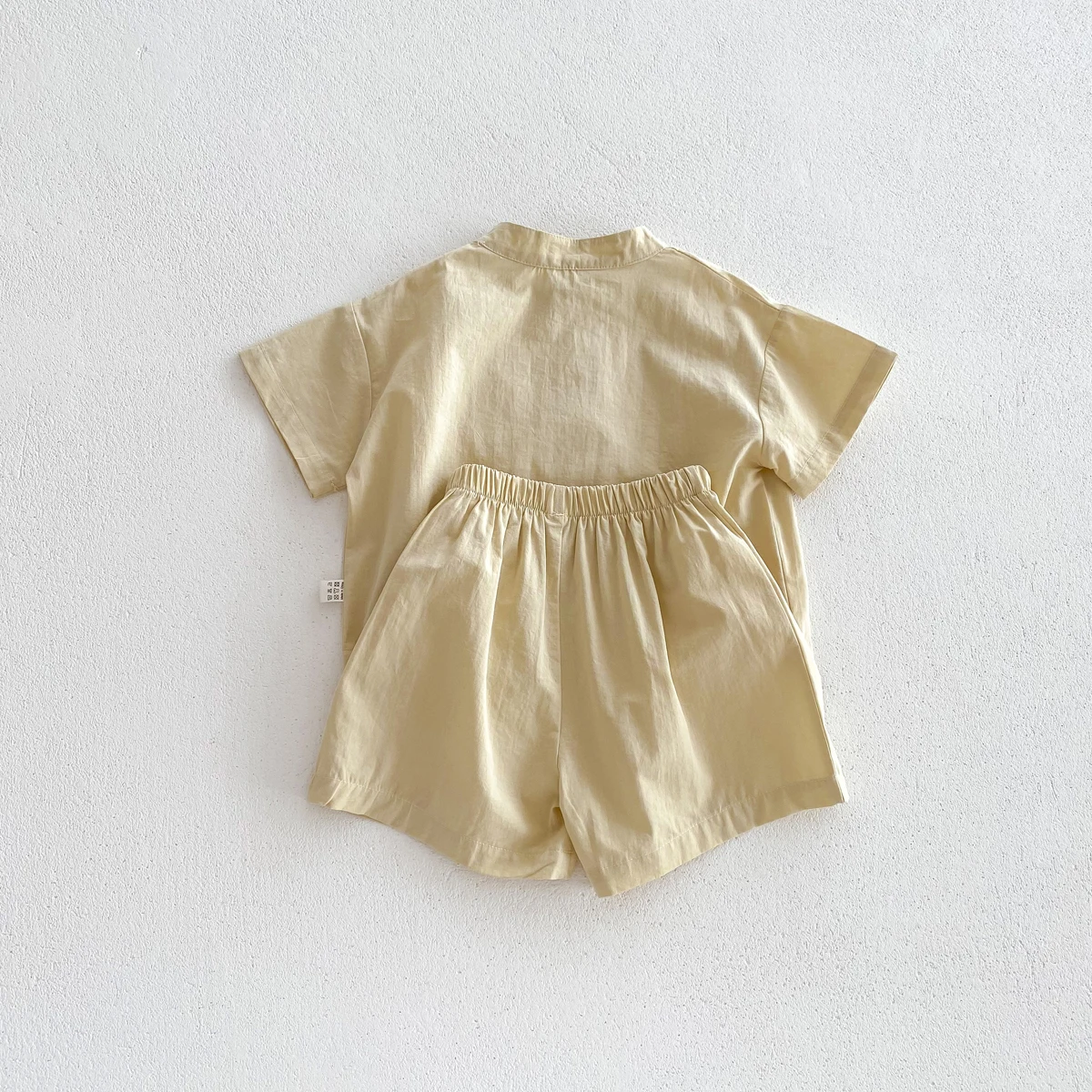 Summer Kids Boys Girls Suit Cotton Checkered Baby Short Shirt with Shorts Two Piece Set Kids Clothes 1-3 Years Old Baby Suit