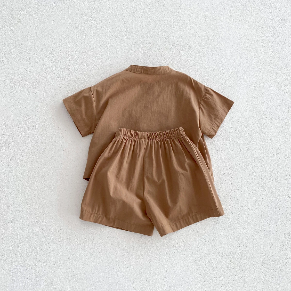 Summer Kids Boys Girls Suit Cotton Checkered Baby Short Shirt with Shorts Two Piece Set Kids Clothes 1-3 Years Old Baby Suit